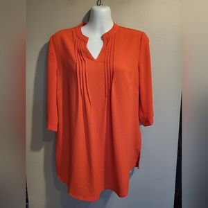 Vibrant Red Women's Tunic Top, Size XS